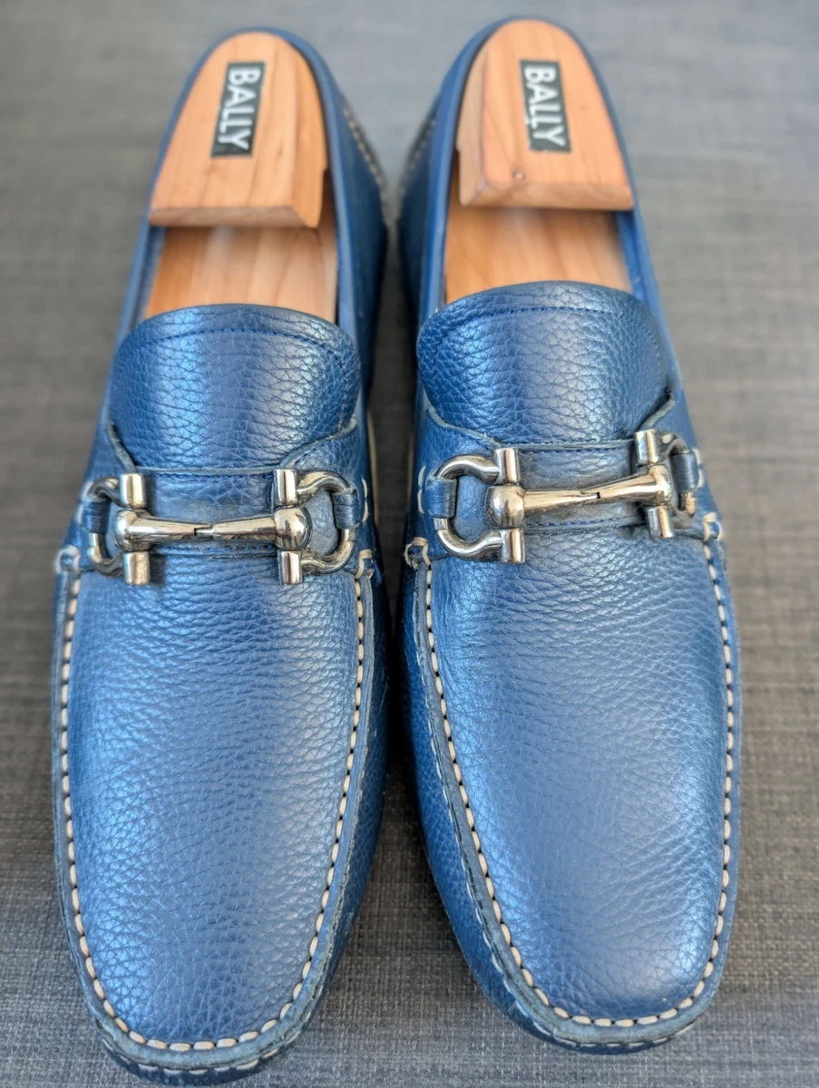 Salvatore Ferragamo Loafer Blue Casual Shoes for Men for  display picture 1