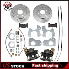 10 Bolt Rear Disc Brake Conversion Kit Drilled Rotor for 1978-1988 G Body Camaro