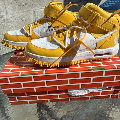 Size 12 - Off-White x Nike Air Force 1 SP Leather Mid Varsity Maize