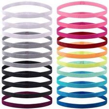 20 Pieces Elastic Headbands Non Slip Sport Headband Colorful Hair Bands