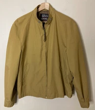 Vintage Sears Oakbrook Mod Harrington Jacket Brown Men’s M Racing Stripe Lined