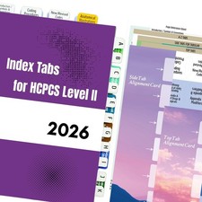 Index Tabs for HCPCS Level II Expert 2026 (AAPC Version), Laminated and Color...