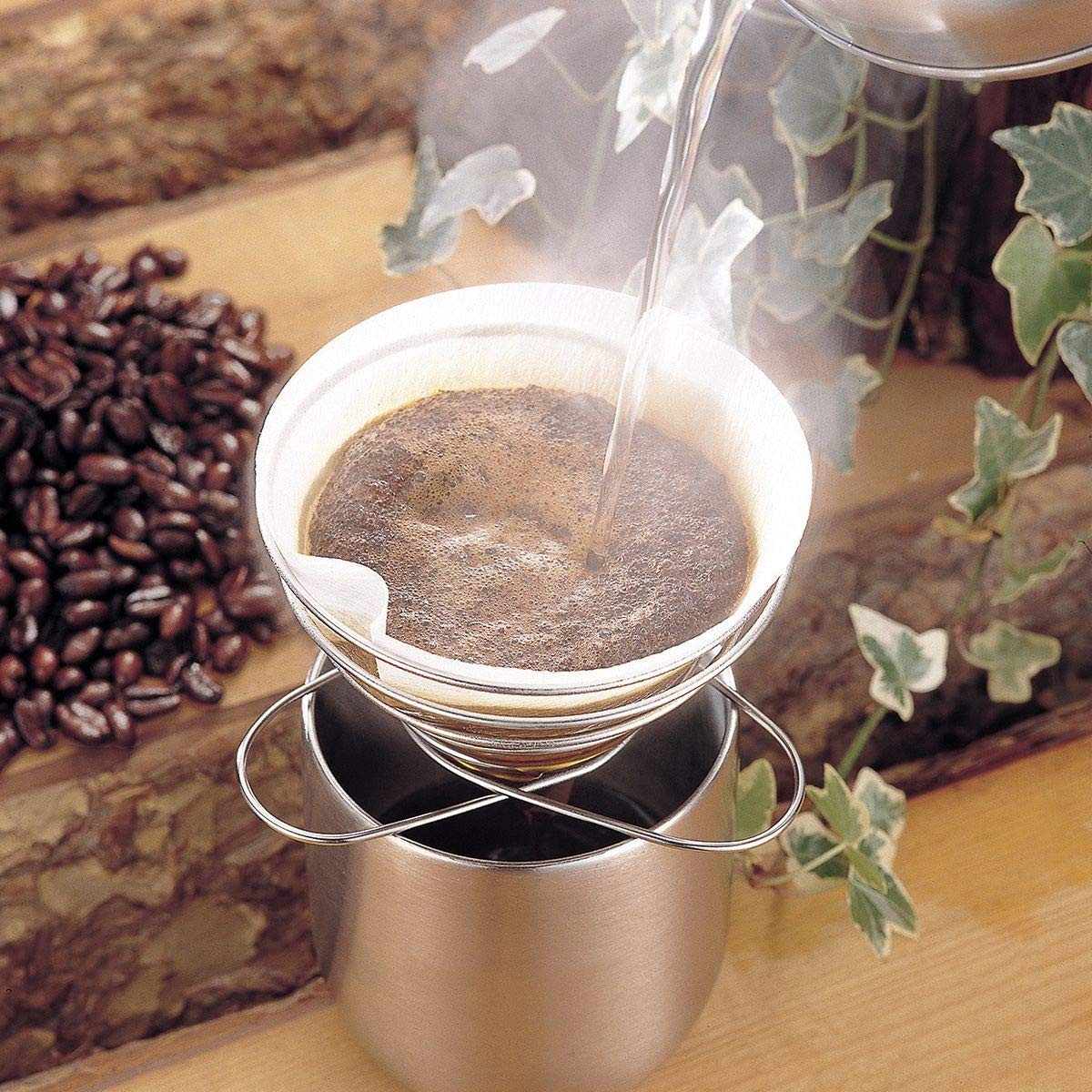 SOTO Compact Helix Stainless Steel Portable Coffee Maker for Travel and Camping