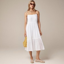 NWT!! J. CREW Sorrento Dress Cotton Voile Solid White Bridal Preppy XXS XX-Small