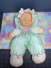 Vintage 1990Fisher Price Puffalump Kid Sherri Green Baby Doll Plush Rubber Face
