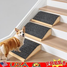 Sturdy Dog Ramp IVDD Safe Non-Slip Pet Steps Small Dogs Seniors Easy Climbing US