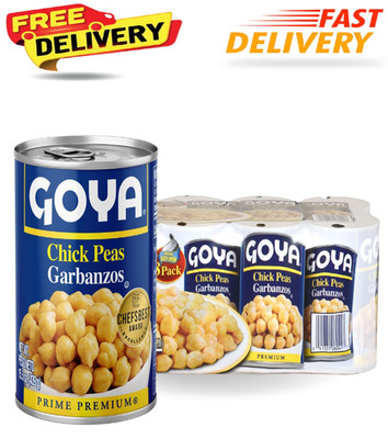 Goya Foods Chick Peas, Garbanzo Beans, 15.5 Ounce (Pack of 8)