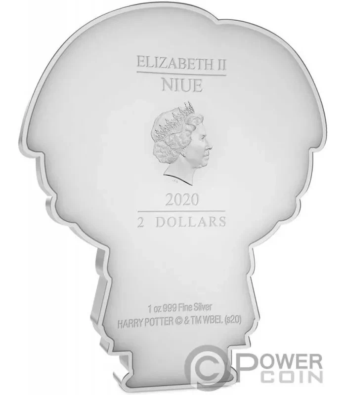 HARRY POTTER Chibi 1 Oz Moneda Plata 2$ Niue 2020
