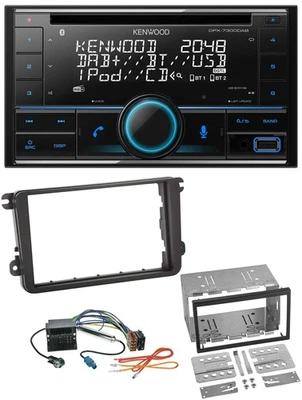 Kenwood CD 2DIN DAB USB MP3 Bluetooth Autoradio für Skoda Fabia Octavia II Rapid - Bild 1 von 4