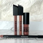 New Morphe Rosy Nude 4-pc Lip Set, 2x Tinted Lip Gloss + Lip Plumper + Lip Liner