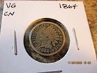 1864 COPPER NICKEL INDIAN CENT VERY GOOD   102