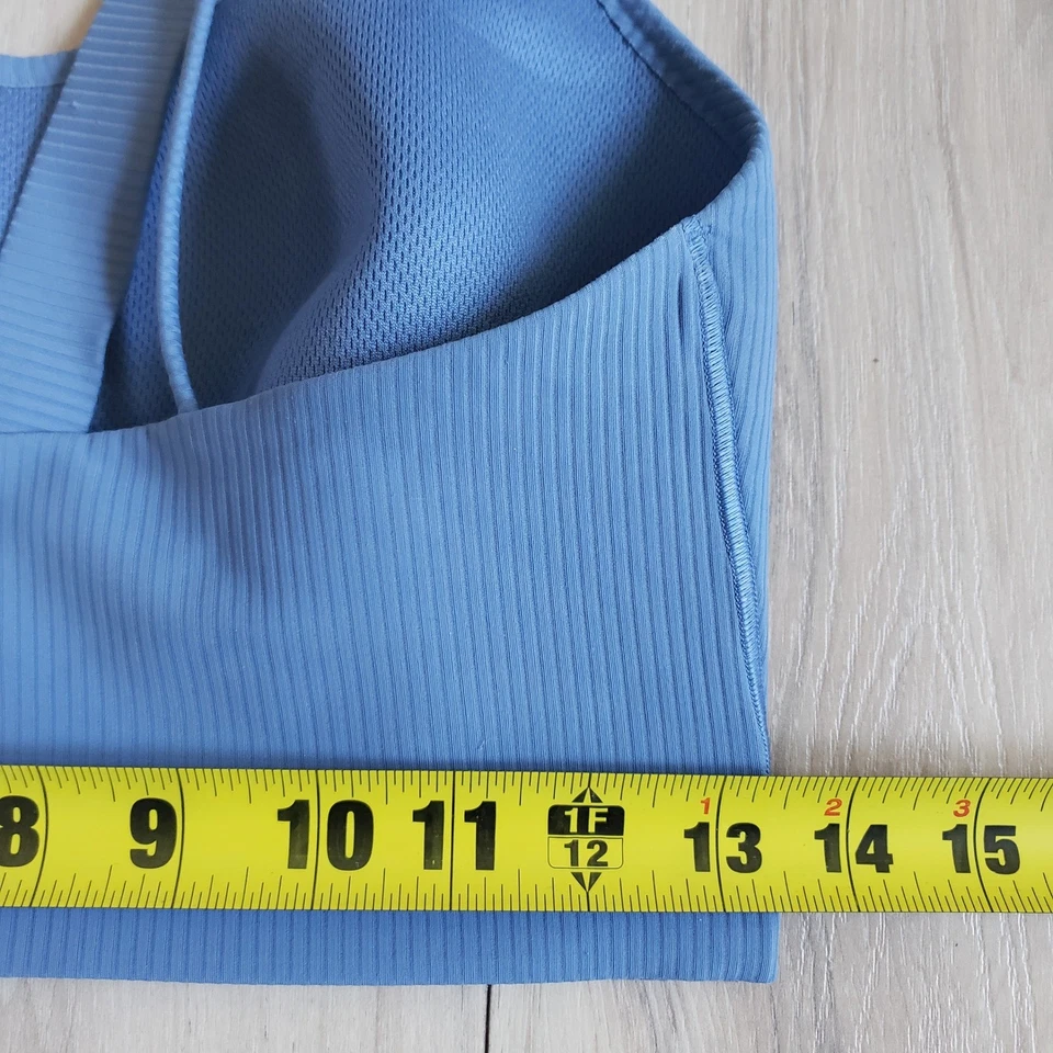 Sujetador Lululemon Like A Cloud para mujer 8 sarga azul acanalado Longline soporte ligero Foto 4 de 4