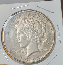 1922 D Peace Silver Dollar USA Denver 0.900 Light Edge Toning
