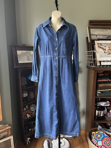 EDDIE BAUER DENIM LONG SLEEVE DRESS 