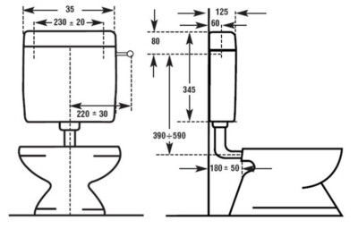 Cassetta WC Esterna A Leva Kariba Super Eco - 9 Litri Regolabile, Pratica E Silenziosa - Foto 10
