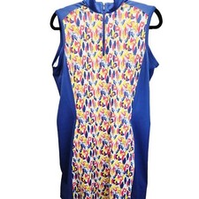NWT FRINGE PEYTON FLORAL BLUE GOLF DRESS POCKETS UV PROTECTION MEDIUM MSRP $60