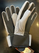 New Swiss Tech Performance Gear Black Gray Hybrid Ski Gloves 3M Thinsulate S/M