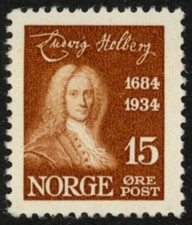 Norway 1934 (NK 190, MI 169, SC 159) - Ludvig Holberg - MH