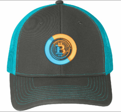 BITCOIN 3D Puff embroidery design TRUCKER hat Brand New crypto