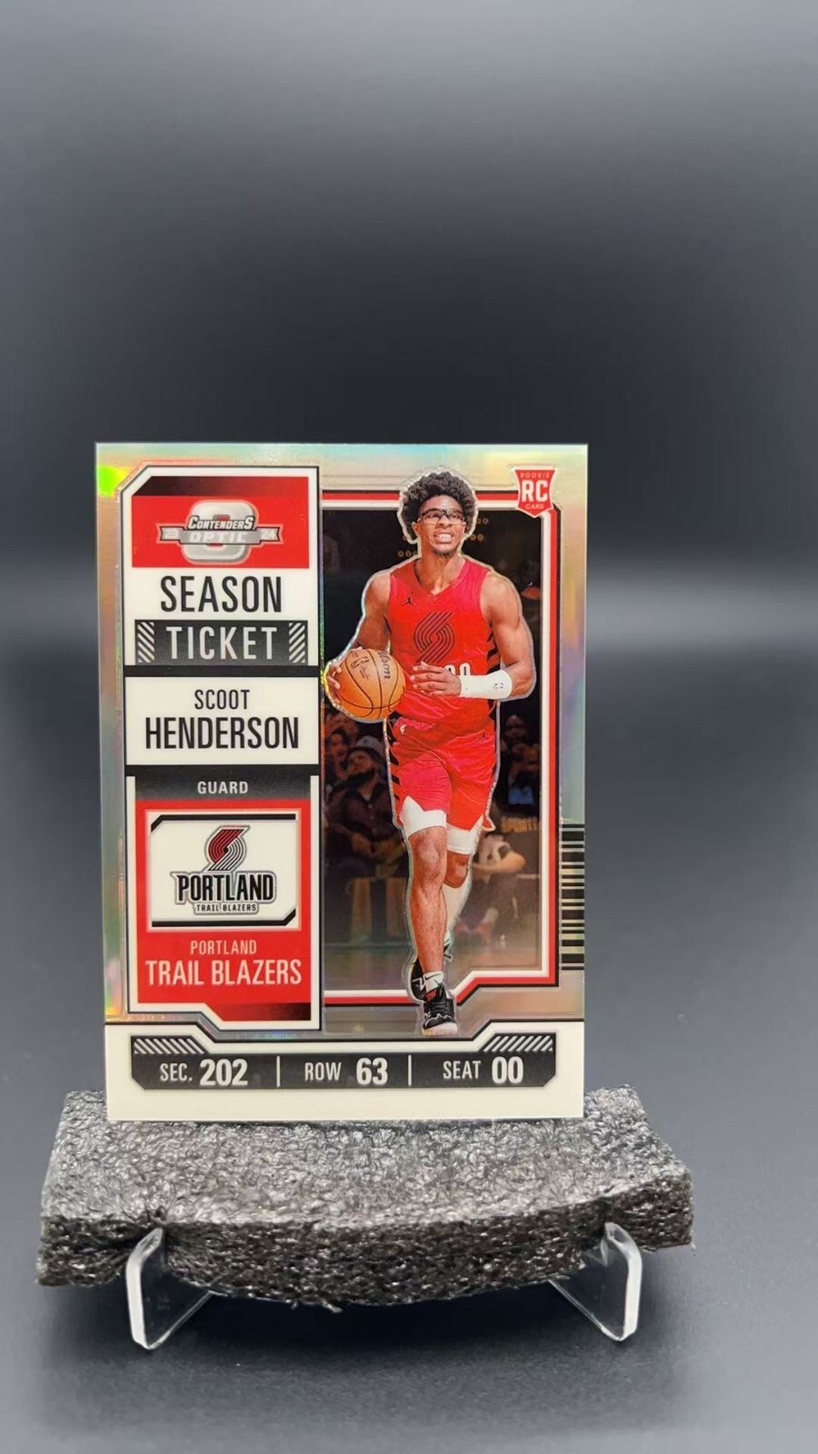 2023-24 Panini Contenders Optic Scoot Henderson RC Season Ticket Silver #4388 AL