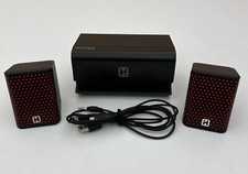 iHome IK8 Wireless Bluetooth Speaker Set Black  Red