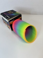Rainbow Magic Spring Slinky With Box Made In USA Vintage Retro