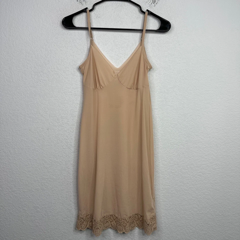Commando Shapewear Womens S/M Tan Spaghetti Strap Lace Lingerie Compression Slip - Image 3 of 4