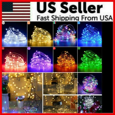 2M 3M 4M 5M 10M LED Christmas Tree Fairy String Party Light Lamp Xmas Waterproof