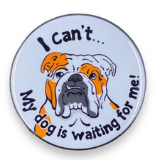 English Bulldog Dog Magnet Funny Cartoon Pet Portrait Decor Gift 3.5" Handmade
