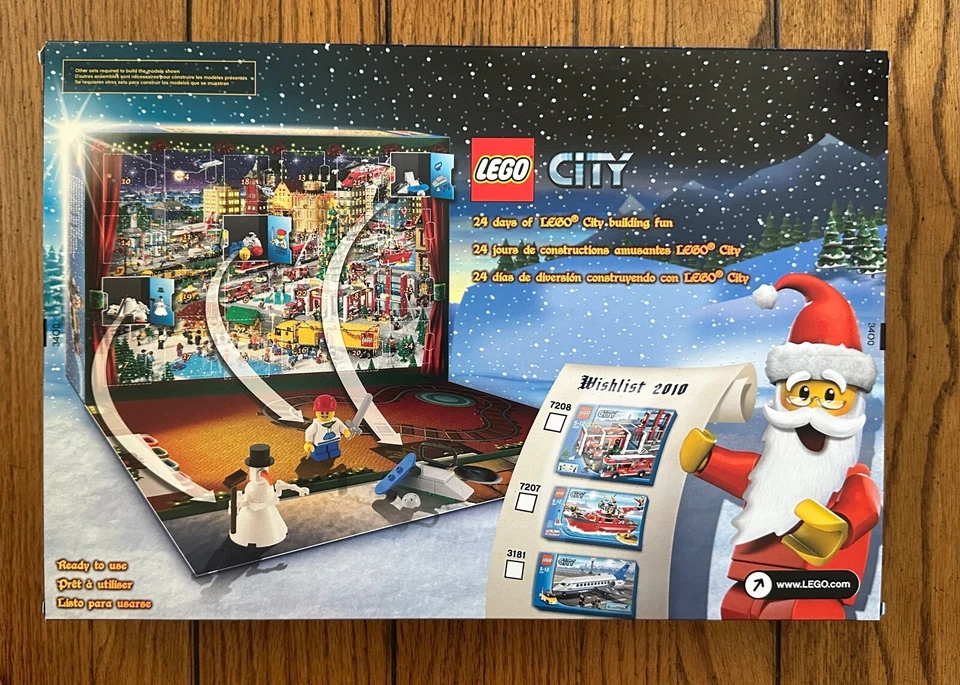 *NEW* LEGO 2824 Town City 2010 ADVENT CALENDAR Yellow Santa Snowman *RETIRED* - Image 4 of 4