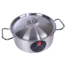 Stainless Steel Dutch Oven Casserole Stockpot with Glass Lid Classic US