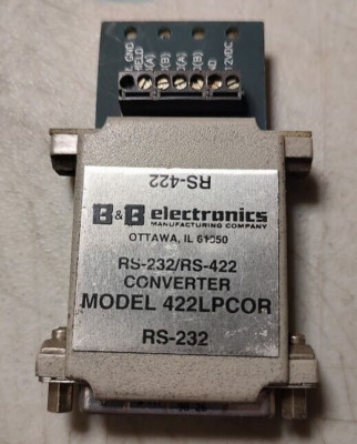 B&B Electronics 422LPCOR RS-232/RS-422 Convertor - USED