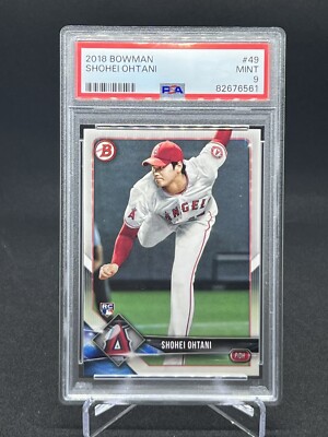 大谷翔平 2018 Topps Bowman Rookie # 49 Amazon.com: Shohei Ohtani 2018 Bowman Rookie Card #49 PSA 10