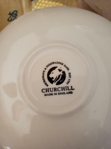 Large Flat Cup & Saucer Set Willow Blue By Churchill - Picture 2 of 2