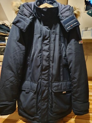 TOMMY JEANS TJM TECH PARKA Herren Jacke Winterjacke Kapuze Gr. M 