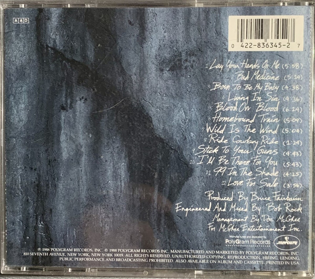New Jersey by Bon Jovi (CD, Sep-1988, Polygram Records