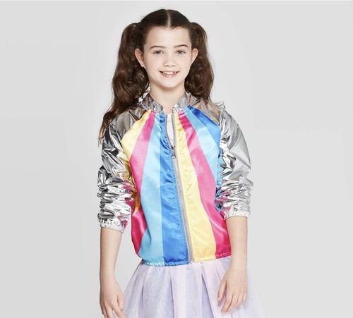 silver rainbow jacket
