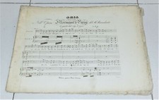 Spartito ARIA Opera Normanni a Parigi MERCADANTE 1800 PIANOFORTE calcografia