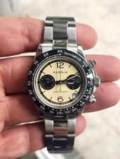 Parnis 39mm Chronograph mens wrist watch - Seiko v64 Meca quartz movement