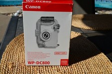 Canon WP-DC800 waterproof plastic camera case 40M 130 ft swimming diving photo