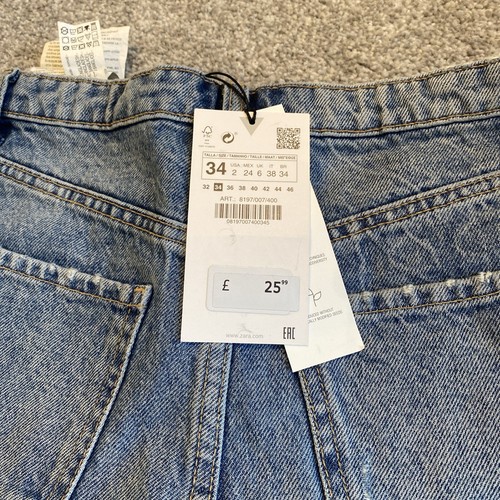 Zara denim shorts EUR 34 Womens Ladies Girls - Picture 10 of 15