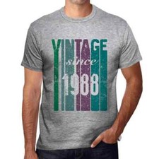 Men's Graphic T-Shirt Vintage Since 1988 36th Birthday Anniversary 36 Year Old