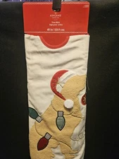 Ashland Brand Decorative Tree Skirt Puppy And Christmas Lights Design