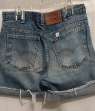 W30 Vintage Levi's Orange Tab Cut-Offs distressed frayed hem high-rise 82