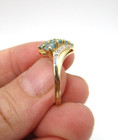 14K Yellow Gold Aquamarine & Daimond Cluster Ring Size 6.25 [R276] — photo 6