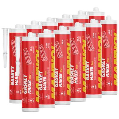Dichtungsmittel Dichtmasse Silikon Gasket Maker rot MANNOL 9914 12 X 310 ml KFZ