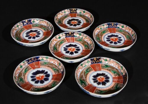 Imari Aritaware 5" Teller (6) buntes Design mit vergoldet - Bild 2 von 16