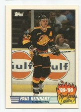 PAUL REINHART 1990-91  TOPPS 89-90 TEAM SCORING LEADERS NEAR MINT CONDITION