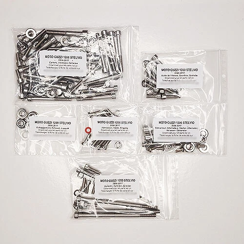MOTO GUZZI 1200 STELVIO 2008-2017 full engine stainless allen screw kit bolt