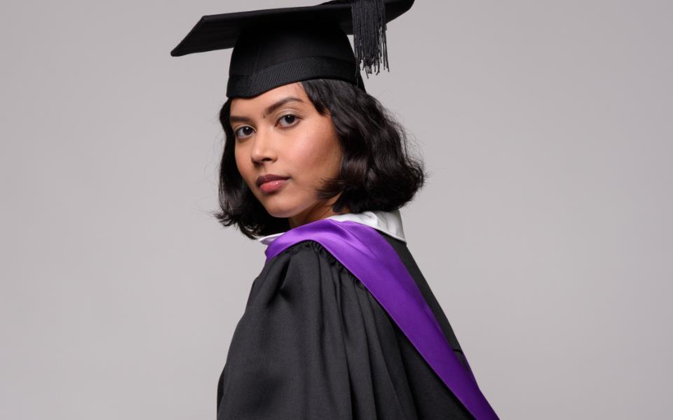 University Graduation Gown, Hood and Cap Set Bachelor